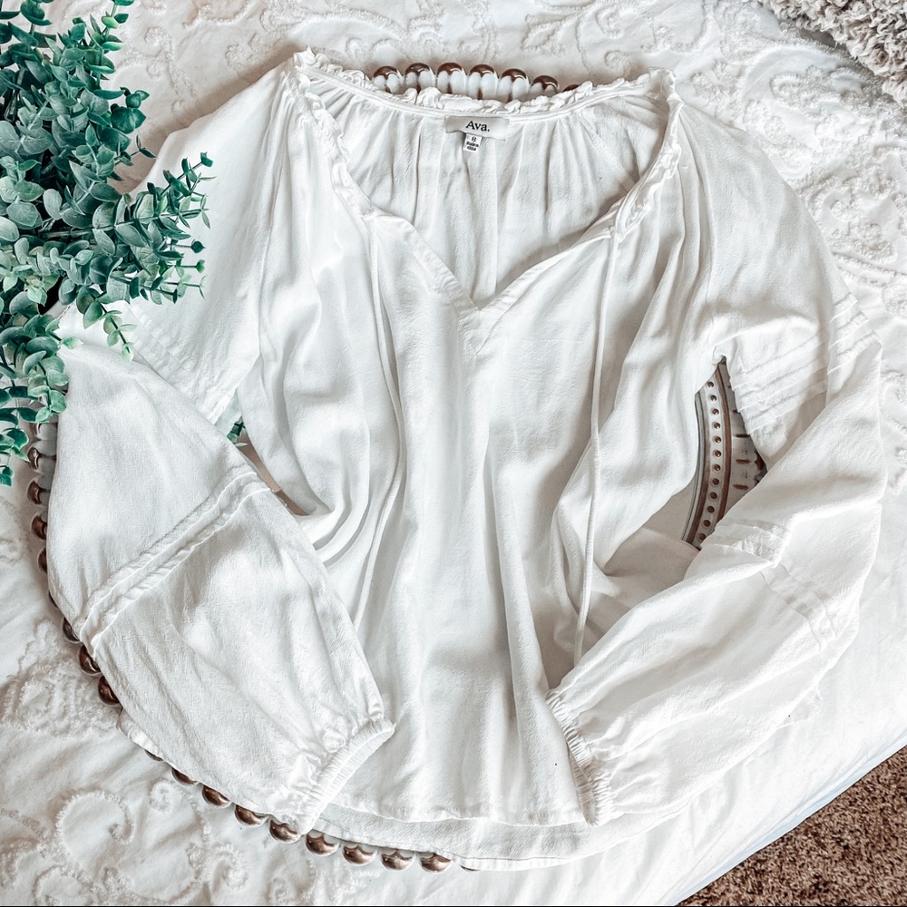 White Peasant Top